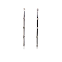 Orecchini pendenti trilogy in oro bianco 18 kt con diamanti naturali G VS – Donna – 0.10 ct totali – 3.90 g - IP.OK18B/5D